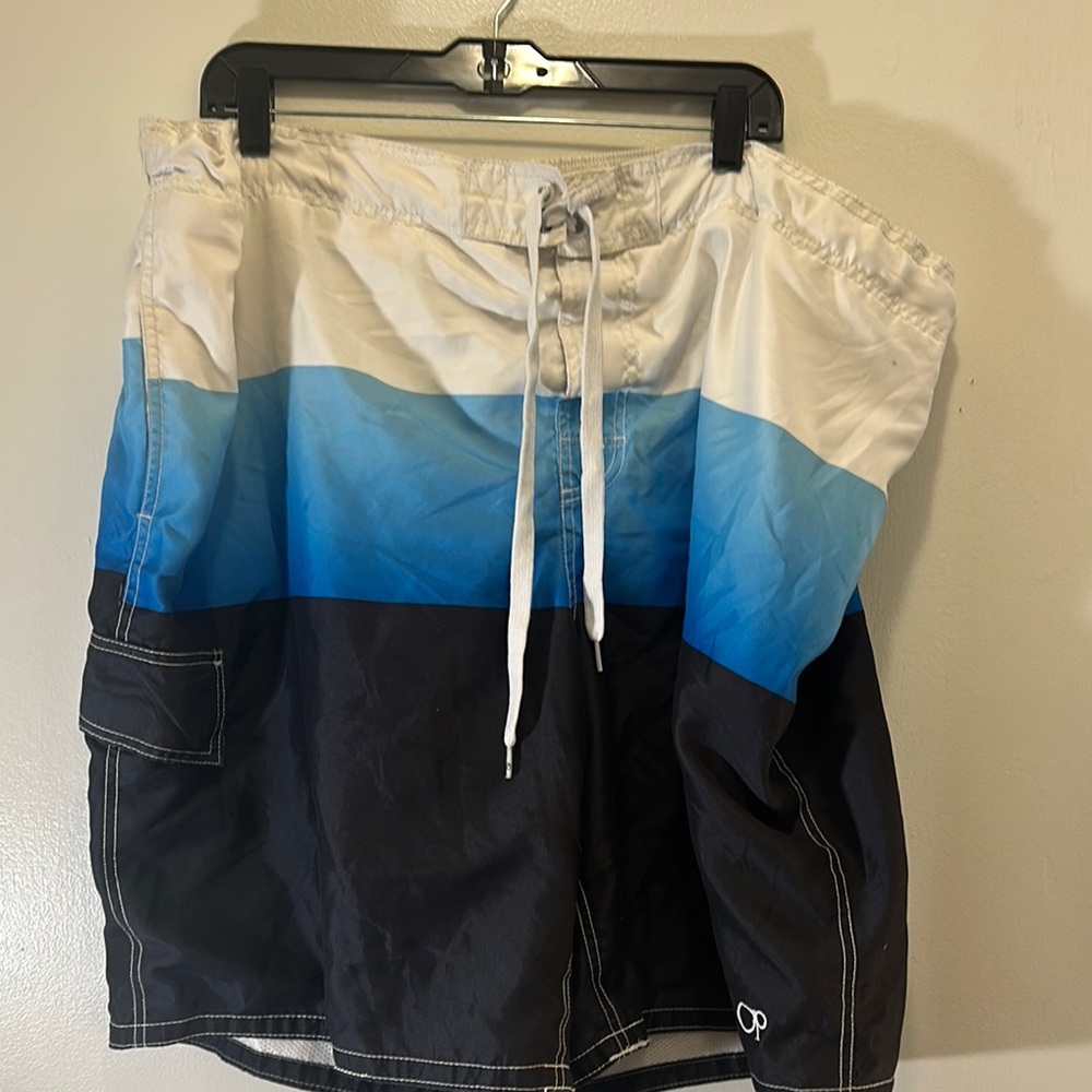 OP Blue and Black Board Shorts Quick-Dry Swimwear